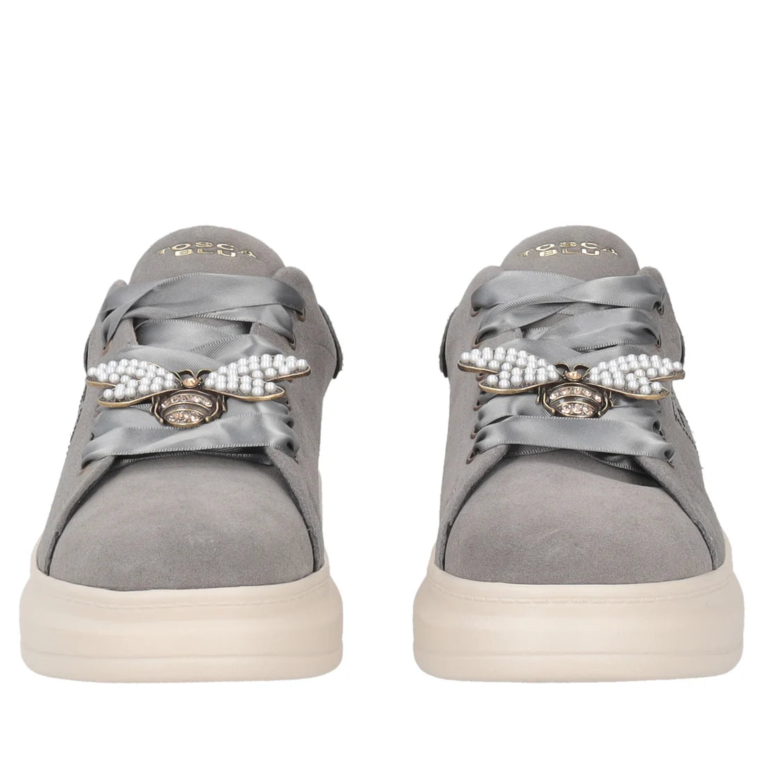 Sneakers in suede con ape gioiello