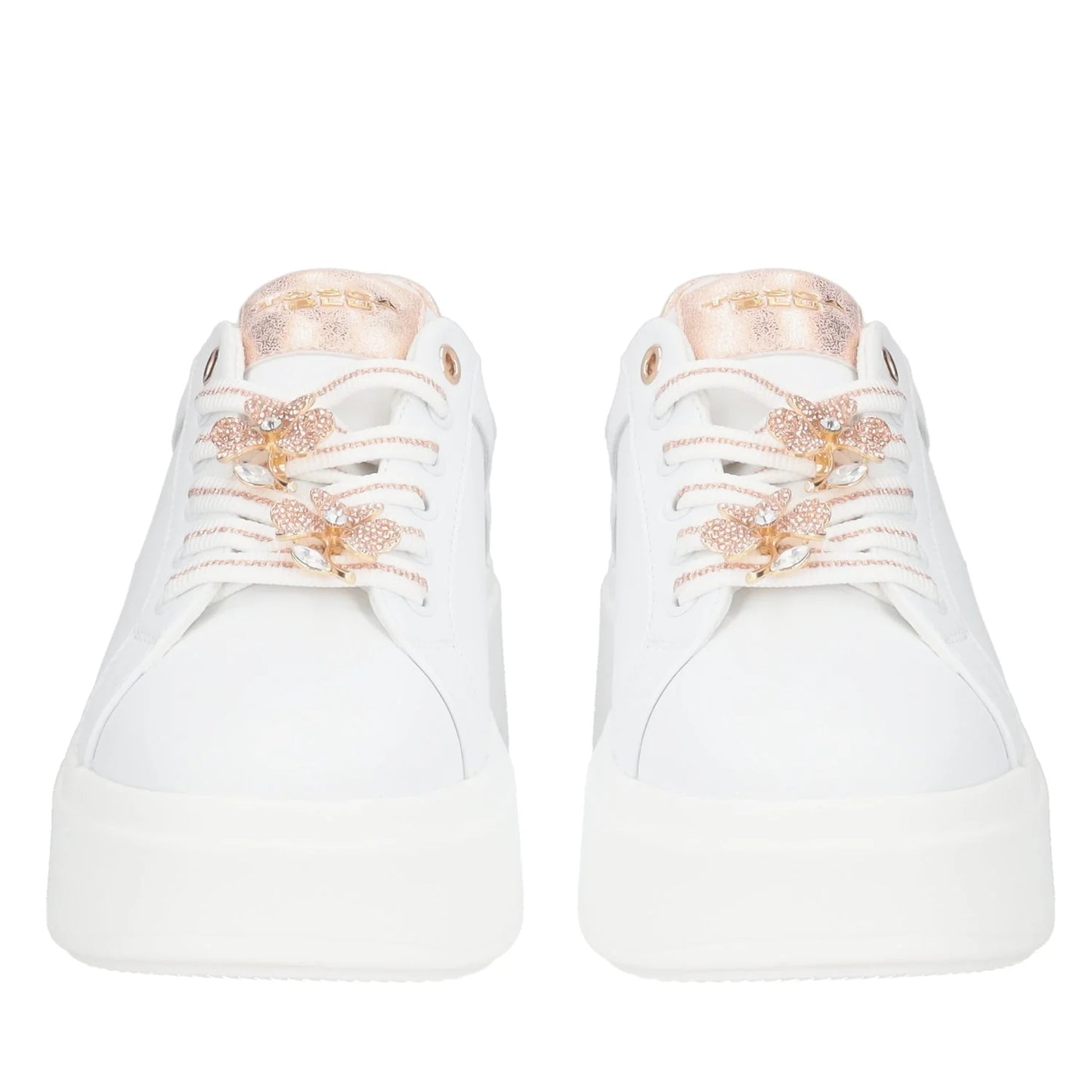 SNEAKER ELETTRA CON FIORI IN STRASS