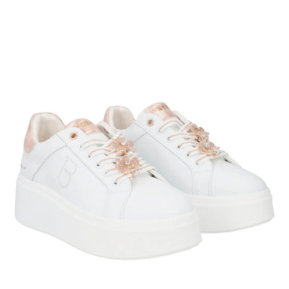 SNEAKER ELETTRA CON FIORI IN STRASS