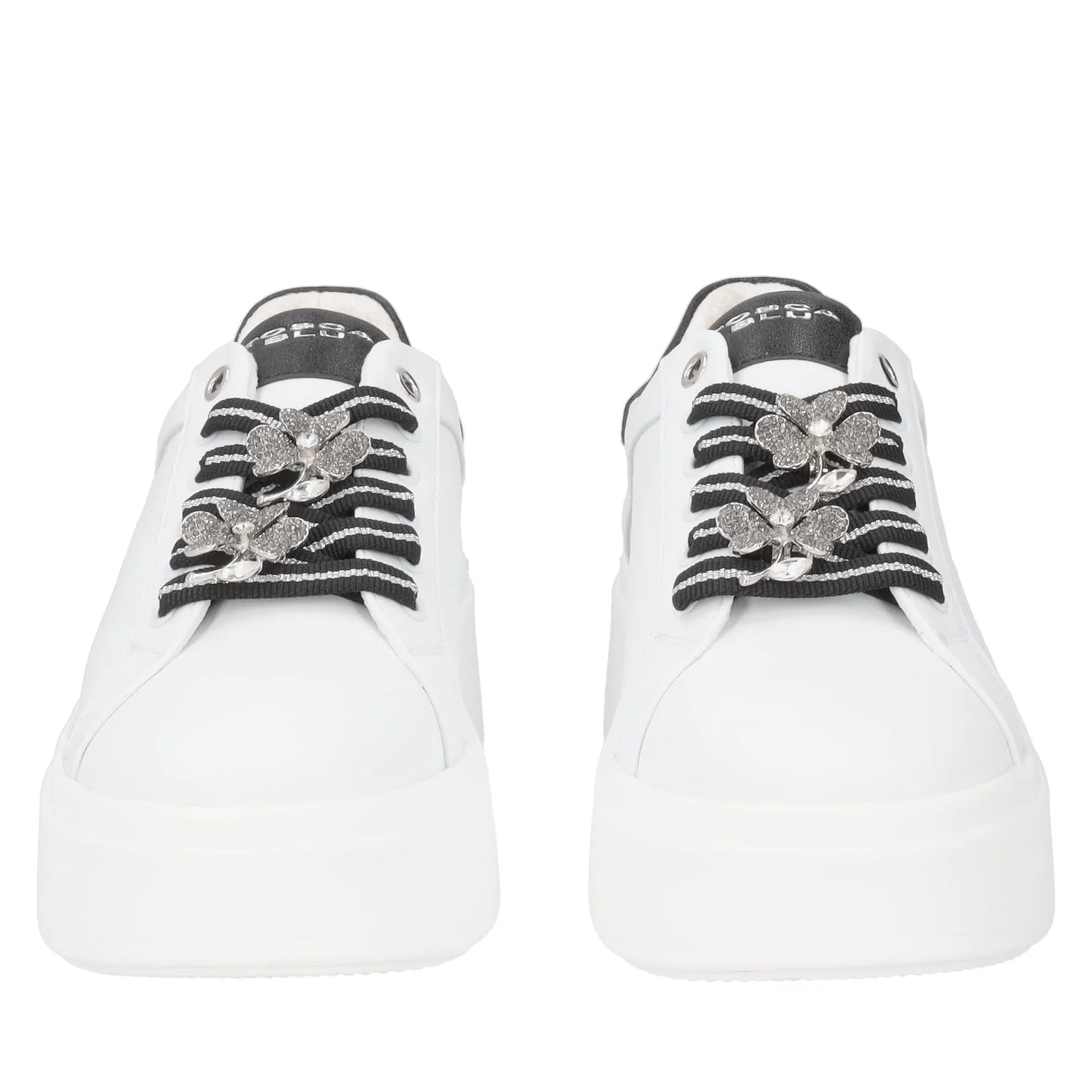 SNEAKER ELETTRA CON FIORI IN STRASS