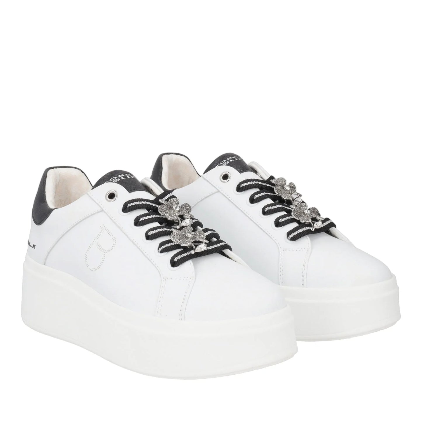 SNEAKER ELETTRA CON FIORI IN STRASS