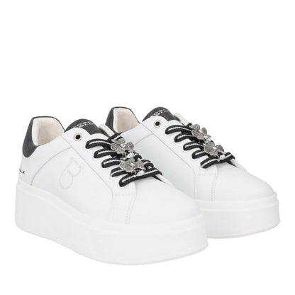 SNEAKER ELETTRA CON FIORI IN STRASS