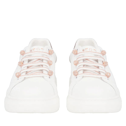 SNEAKER FENICE CON PERLE IN MICROSTRASS