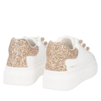 SNEAKER FENICE CON PERLE IN MICROSTRASS