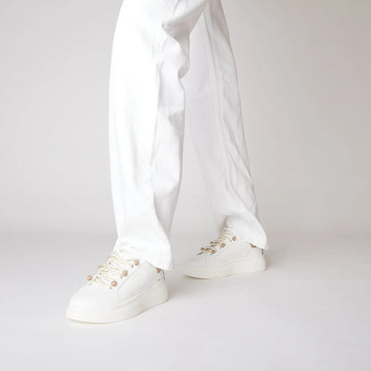 SNEAKER FENICE CON PERLE IN MICROSTRASS