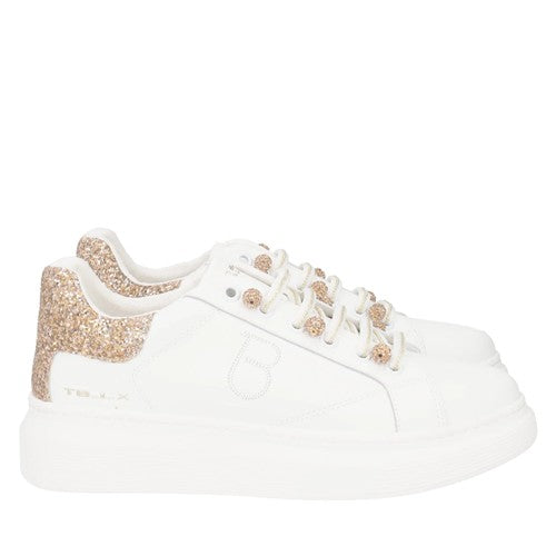 SNEAKER FENICE CON PERLE IN MICROSTRASS